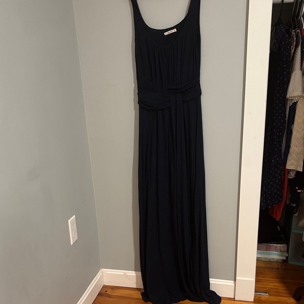 Anthropologie Bailey 44 Dark‎ Blue Flowy Maxi Dress